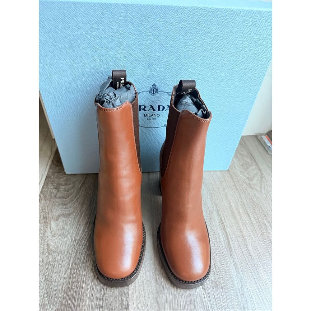 PRADA LEATHER ANKLE BOOTS SIZE EU 36.5 $1790 - Picture 16 of 16
